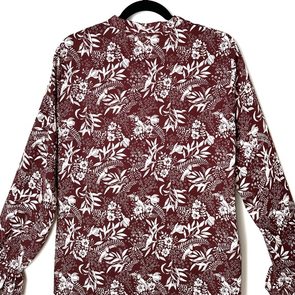 Scotch & Soda Burgundy Floral Mini Dress - Picture 12 of 13